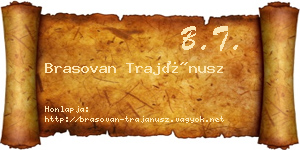 Brasovan Trajánusz névjegykártya